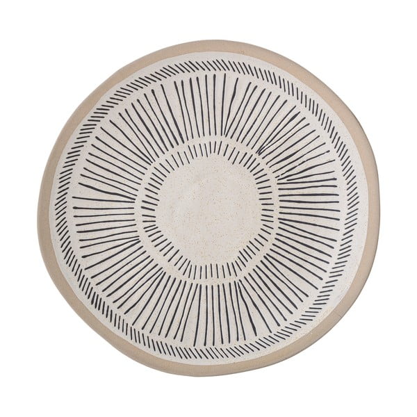 Eliana fekete-fehér agyagkerámia tányér, ø 26 cm - Bloomingville