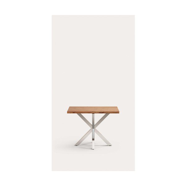 Étkezőasztal tölgyfa dekoros asztallappal 90x160 cm Argo – Kave Home