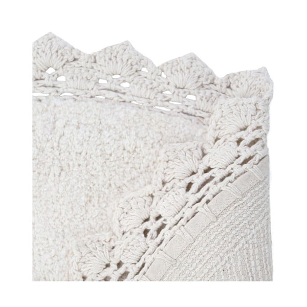 Perla krémfehér, kézzel készített pamut szőnyeg, ø 110 cm - Nattiot-image-4