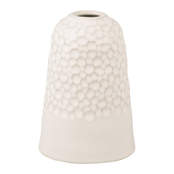 Carve fehér kerámia váza, magasság 18,5 cm - PT LIVING