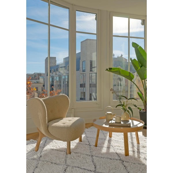 Krémszínű mosható kézi szövésű gyapjú szőnyeg 140x200 cm Berber Soul – Lorena Canals-image-3