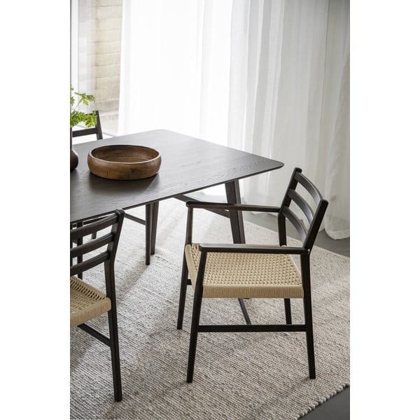 Natúr színű-sötétbarna étkezőszék Harlan – Rowico-image-1