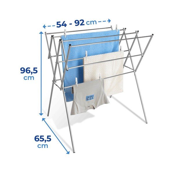 Fényes ezüstszínű ruhaszárító 8 m – Wenko-image-3