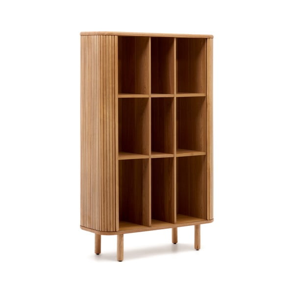 Natúr színű szekrény tolóajtóval kőrisfa dekorral 110x160x40 cm Mailen – Kave Home-image-4