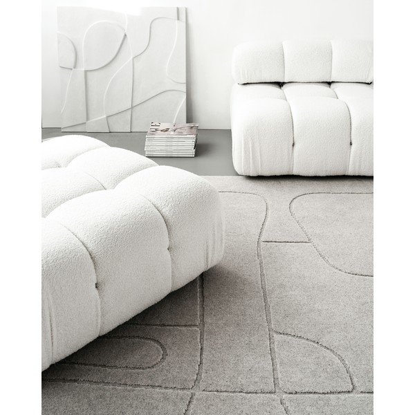 Világosszürke gyapjú szőnyeg 160x230 cm Morphic – Agnella-image-4