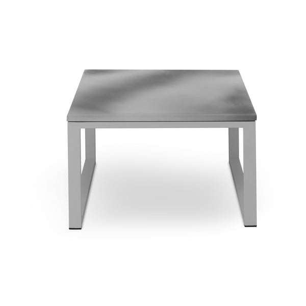 Nicea szürke kültéri asztal beton díszítéssel, szürke kerettel, hossz 60 cm - Calme Jardin