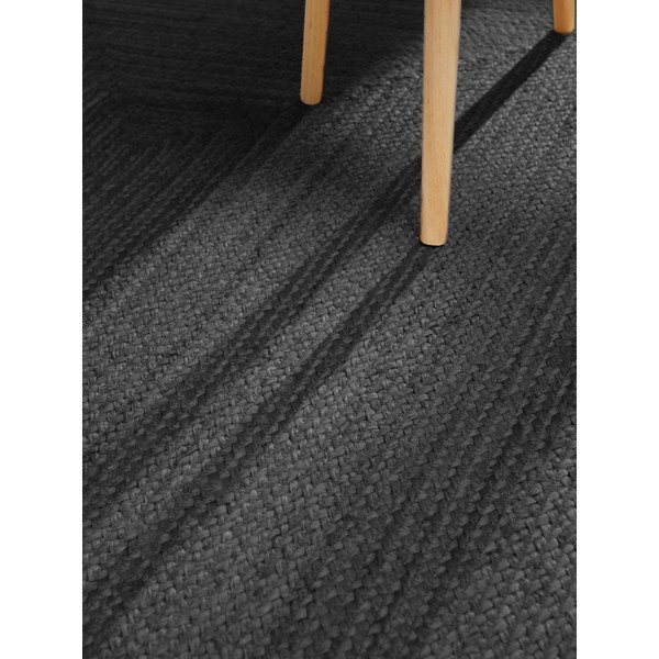 Fekete kétoldalas-kézi szövésű juta futószőnyeg 80x200 cm Juno – Hanse Home-image-4