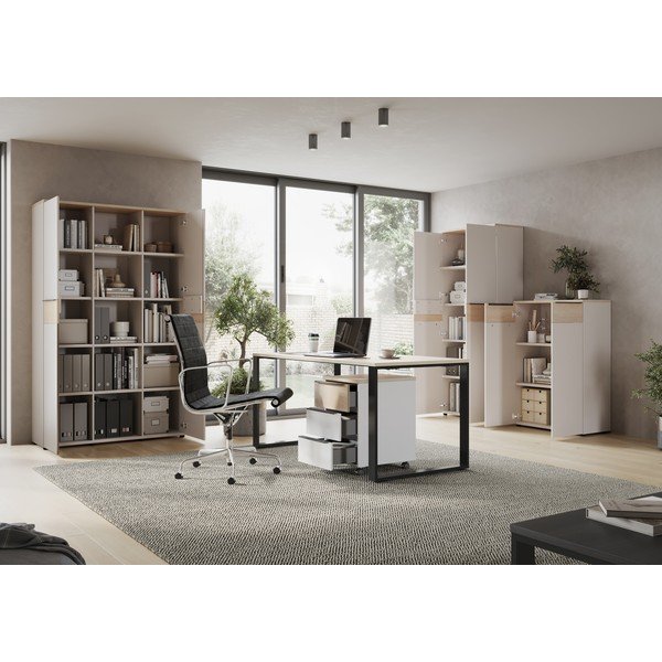 Íróasztal tölgyfa dekorral 80x160 cm Oviedo – Germania-image-1