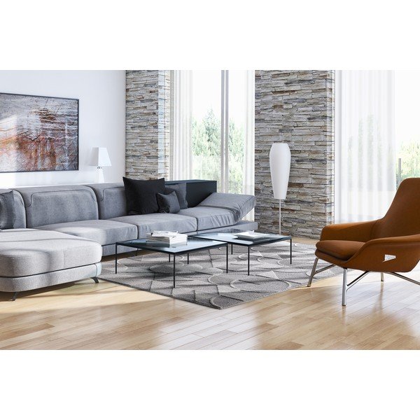 Szürke-krémszínű szőnyeg 80x160 cm Lori – FD-image-1