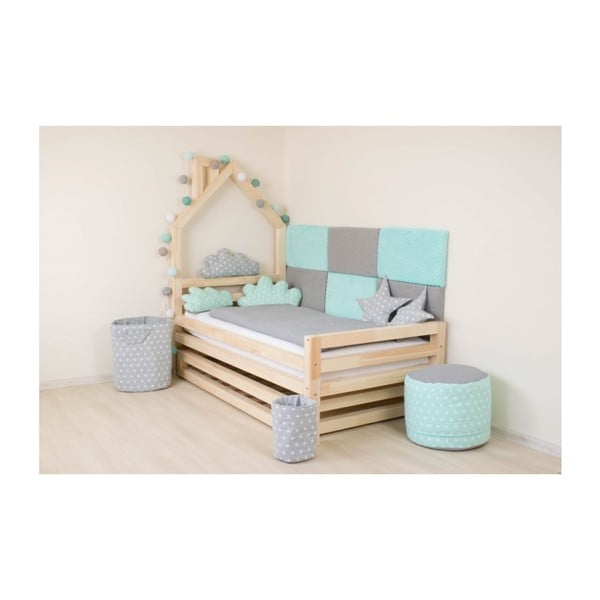 4 db-os természetes fenyő ágymagasító láb szett, magasság 20 cm - Benlemi-image-2