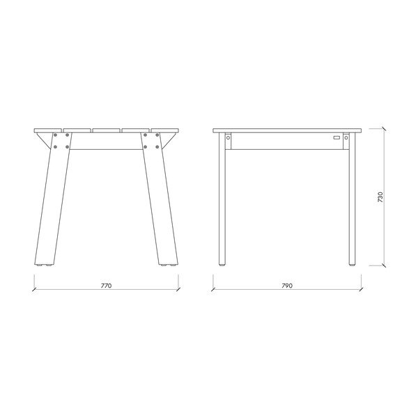 Borovi fenyő kerti étkezőasztal 77x79 cm Navo – noo.ma-image-4