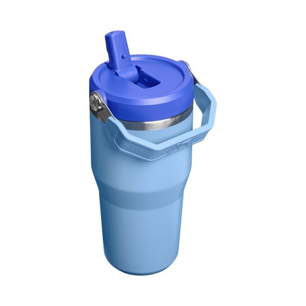 Kék rozsdamentes acél termosz 600 ml IceFlow™ Flip Straw 2.0 Tumbler Blue Sky – Stanley-image-1