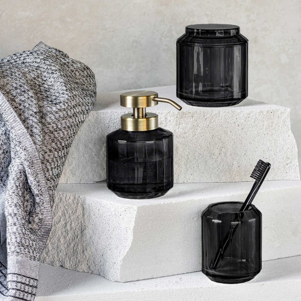 Fekete üveg fogkefetartó pohár Vision – Mette Ditmer Denmark-image-1