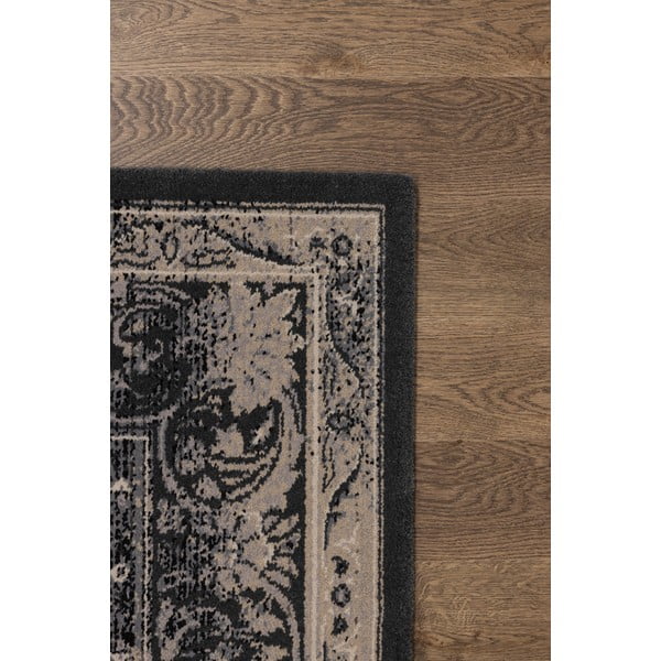 Sötétszürke gyapjú szőnyeg 100x180 cm Zana – Agnella-image-3