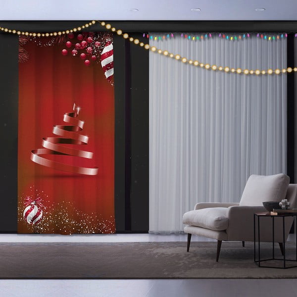 Christmas Ribon Tree karácsonyi függöny, 140 x 260 cm
