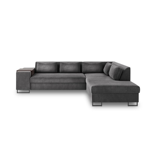San Diego sötétszürke kinyitható kanapé, jobb oldali - Cosmopolitan Design