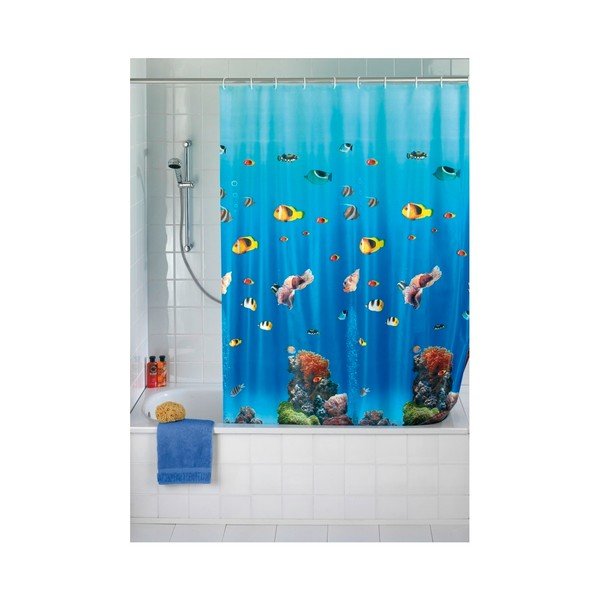 Ocean kék zuhanyfüggöny, 180 x 200 cm - Wenko-image-1
