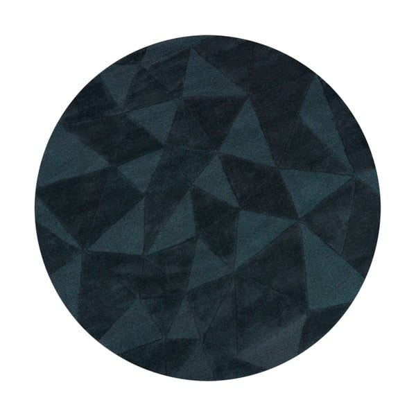 Kékeszöld kézi szövésű gyapjú kerek szőnyeg ø 160 cm Shard Teal – Flair Rugs
