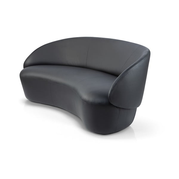 Naïve fekete bőr kanapé, 214 cm - EMKO-image-2