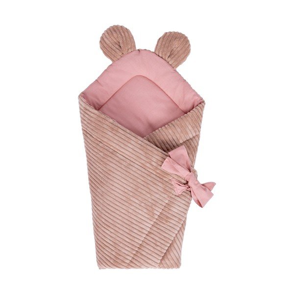 Rózsaszín kordbársony babapólya 35x65 cm – Meowbaby