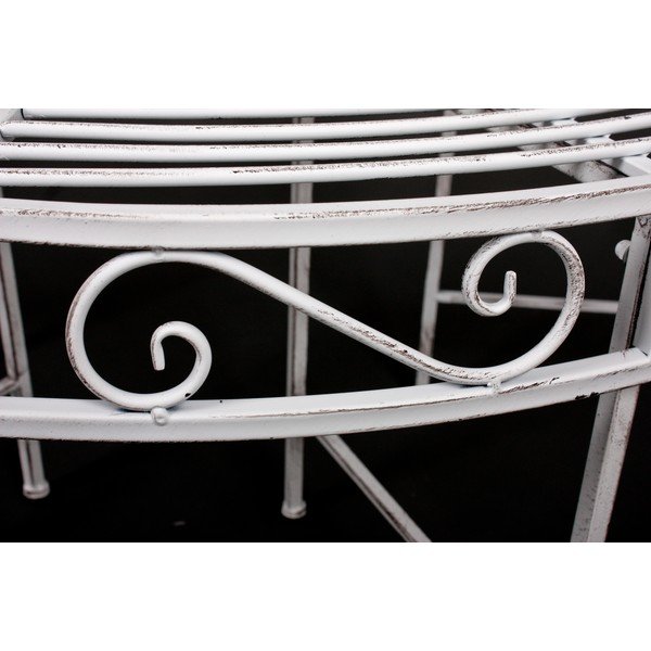 Fehér fém kerti pad Varda – Garden Pleasure-image-3