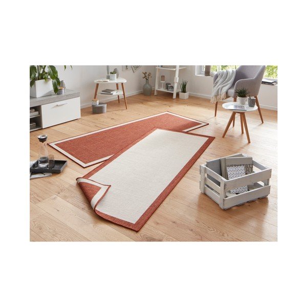 Panama piros-krémszínű kültéri szőnyeg, 80 x 250 cm - NORTHRUGS-image-4