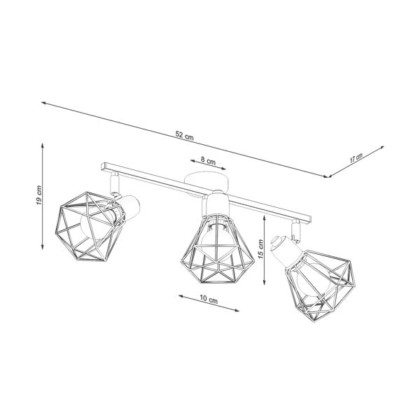 Fekete mennyezeti lámpa ø 10 cm Varpu – Sollux-image-4