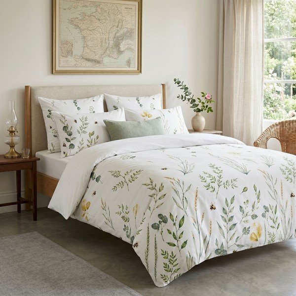 Fehér kétszemélyes ágyneműhuzat 200x200 cm Gardenia – Mijolnir-image-1
