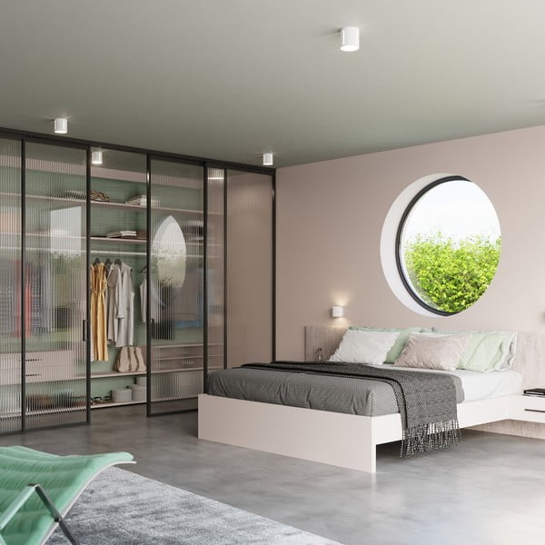 Fehér mennyezeti lámpa fém búrával Vulco – Sollux-image-1