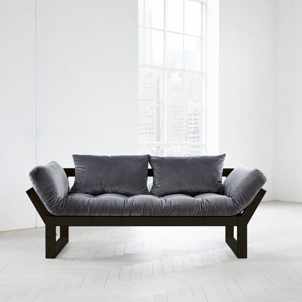 Edge Black/Velvet Grey állítható kanapé - Karup