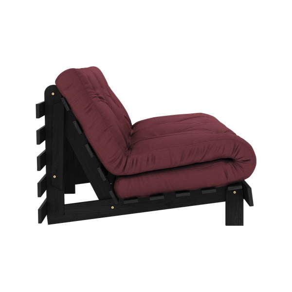 Borvörös kinyitható kanapé 160 cm Roots Black Night – Karup Design-image-4