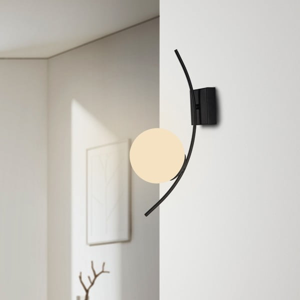 Yay fekete fali lámpa, magasság 44 cm - Squid Lighting-image-3