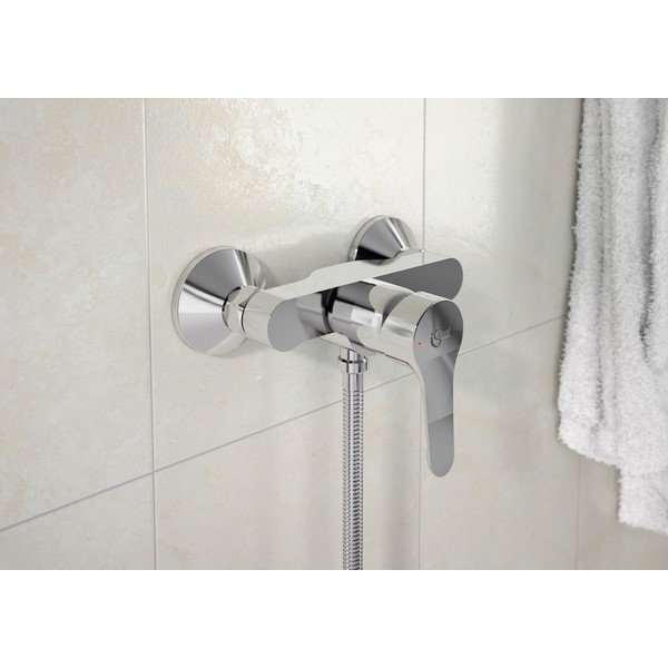 Fényes ezüstszínű csaptelep zuhanyhoz, fali Alpha – Ideal Standard-image-1