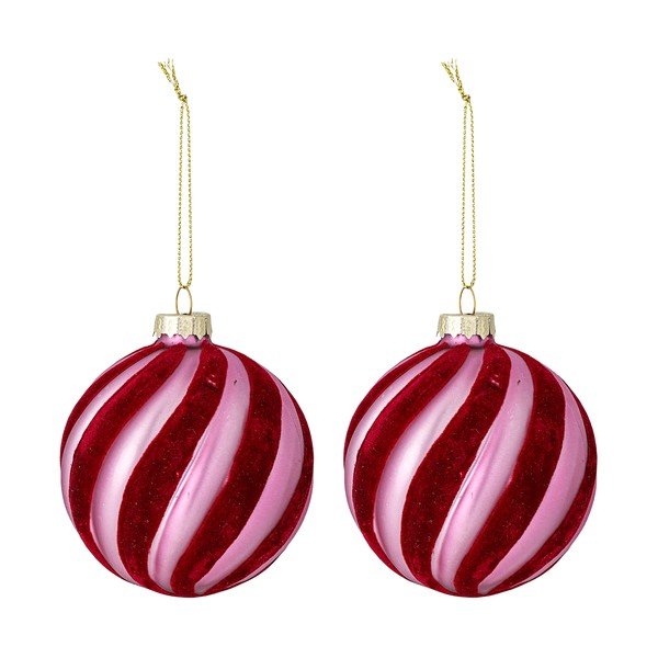 Üveg karácsonyfadísz készlet 2 db-os ø 8 cm Sayla – Bloomingville