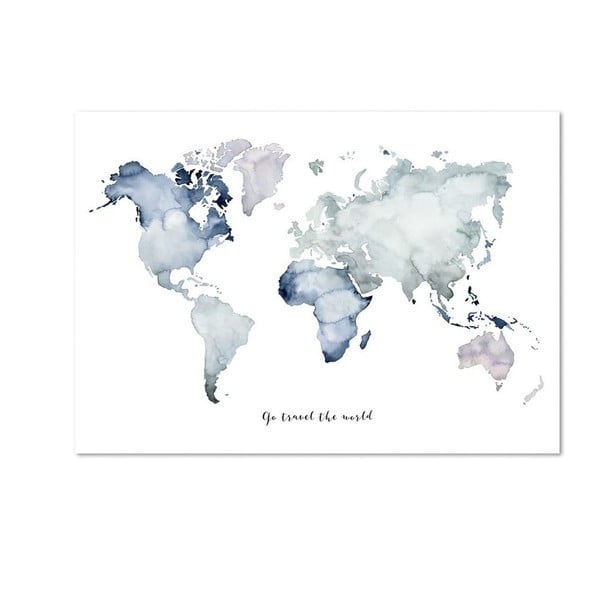 Go Travel The World plakát, 50 x 70 cm - Leo La Douce