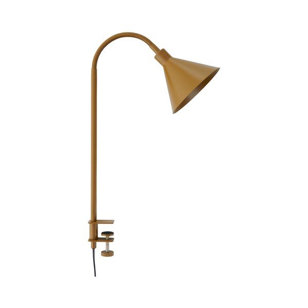Barna fém asztali lámpa hajlítható szerkezettel-csiptetővel (magasság 50 cm) Flexi Torino – Ellos Home