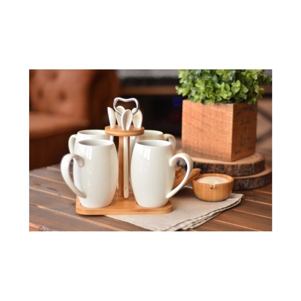 Suedo kávézó szett porcelánból és bambuszból - Bambum-image-2