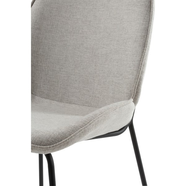 Hella szürke étkezőszék bársony kárpitozással és fém szerkezettel - Canett-image-3