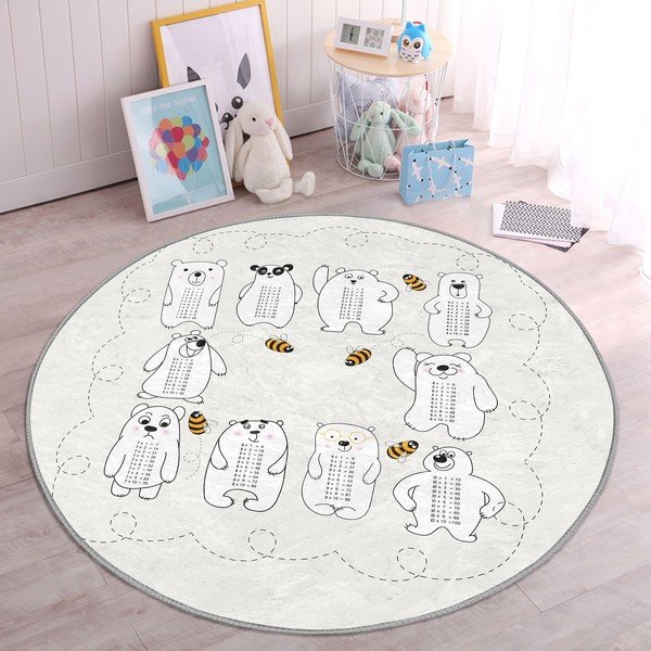 Krémszínű gyerek szőnyeg ø 100 cm Comfort – Mila Home-image-4