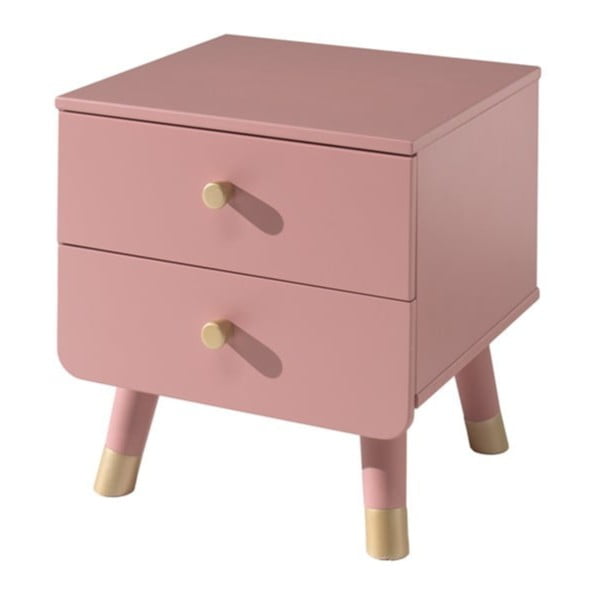 Billy rózsaszín gyerek borovi fenyő éjjeliszekrény - Vipack