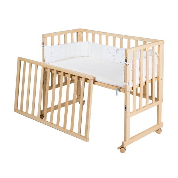 Natúr színű gurulós babaágy 90x45 cm Star Magic – Roba-image-4