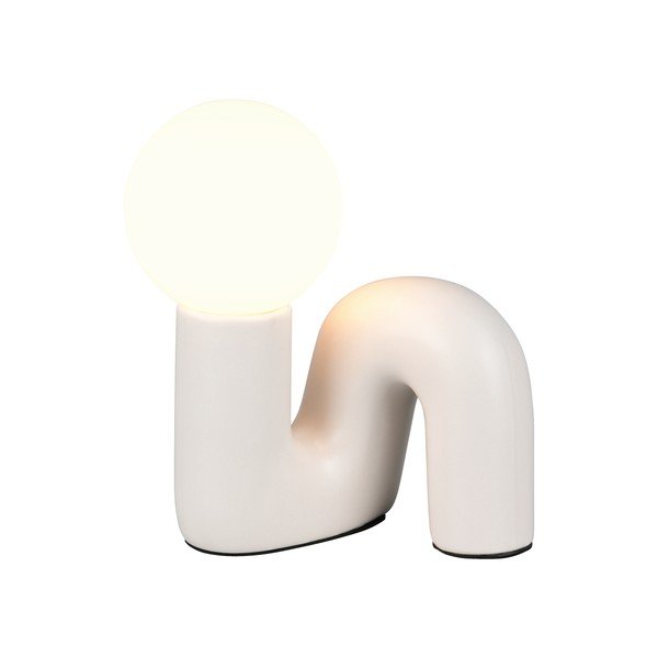 Elefántcsont színű kerámia asztali lámpa (magasság 21,5 cm) Quinn – Reality-image-2