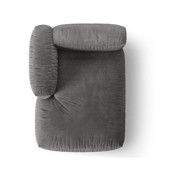 Szürke bársony kanapé modul (bal oldali) Martina – Micadoni -image-3