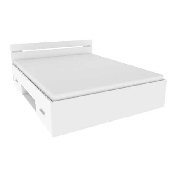 Michigan fehér ágy ágyneműtartóval, 160 x 200 cm - Demeyere