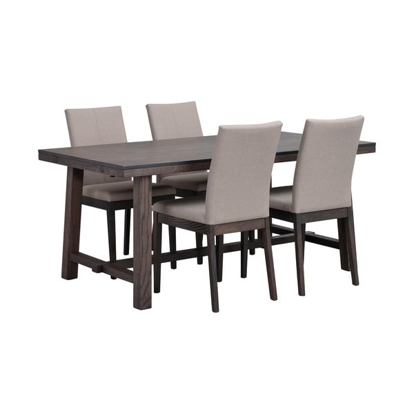 Brooklyn sötétbarna tölgyfa étkezőasztal, 170 x 95 cm - Rowico-image-4