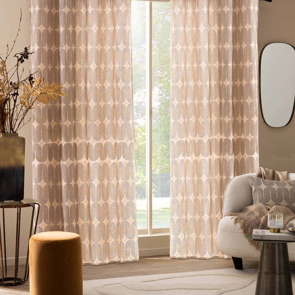 Fekete-bézs függöny 140x240 cm Ondine – douceur d'intérieur-image-3