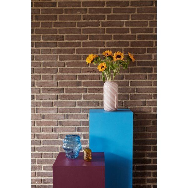 Világoskék üveg kézzel készített váza (magasság 18 cm) Aurora – Hübsch-image-2