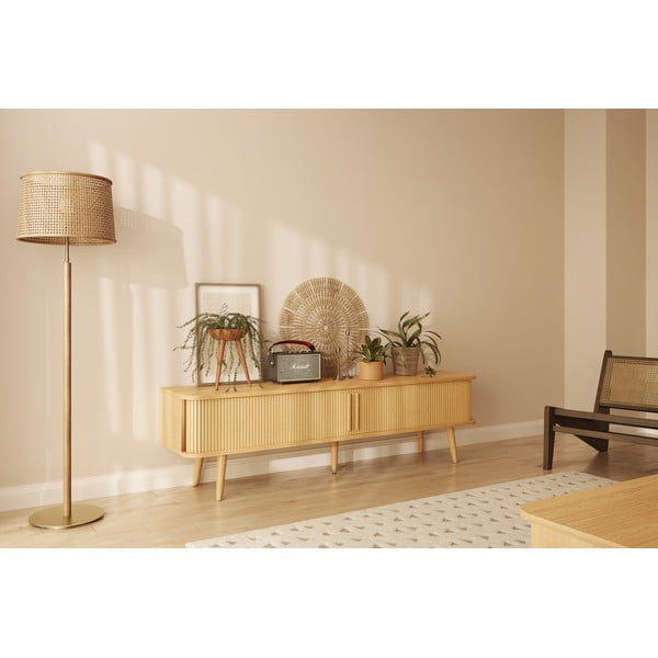 Natúr színű TV-állvány tölgyfa dekorral 178x50x40 cm Rove – Woodman-image-1