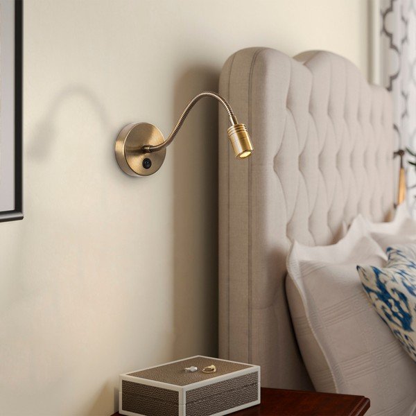 Aranyszínű LED fali lámpa Reading – Opviq lights-image-1