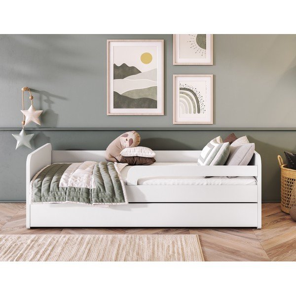 Fehér gyerekágy matraccal, ágyráccsal 80x160 cm Duuli – ELTAP-image-4